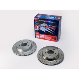 BAER 54036-020 Sport Rotors Slotted Drilled Zinc Plated Rear Brake Rotor Set - Pair
