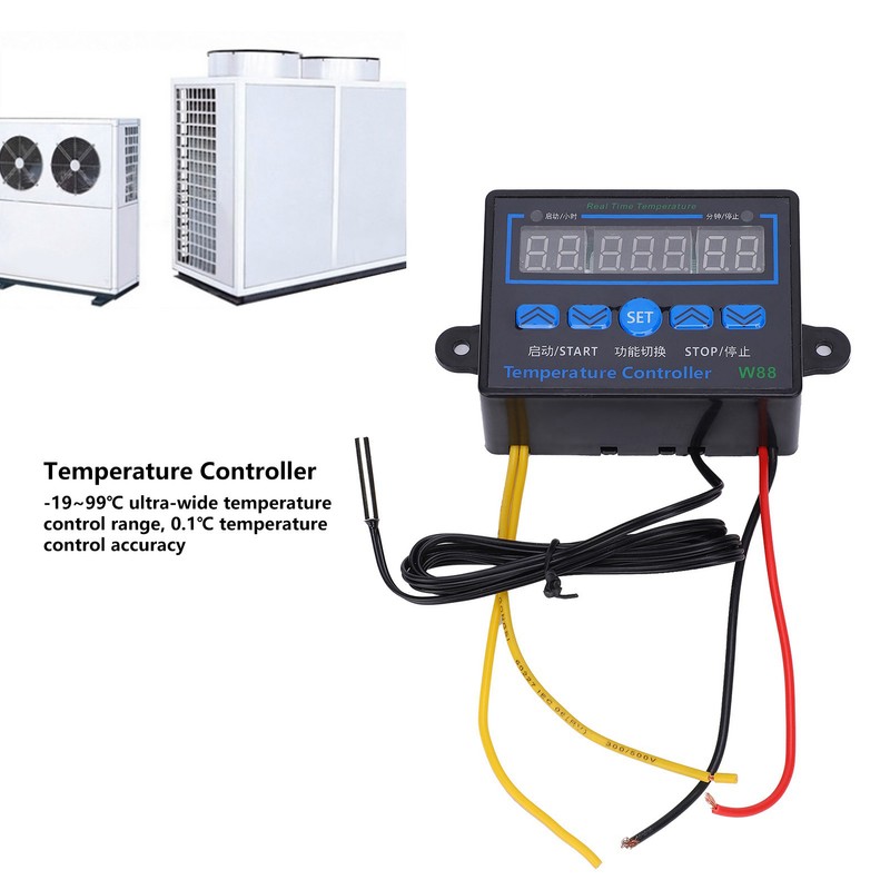High Temperature Controller 3‑Display Multifunctional Control Switch W88 ‑19~99℃