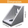 QIJINTRID 20Sets 1010 Series Aluminum Profile Connector,20pcs 1010 Corner Bracket,40pcs