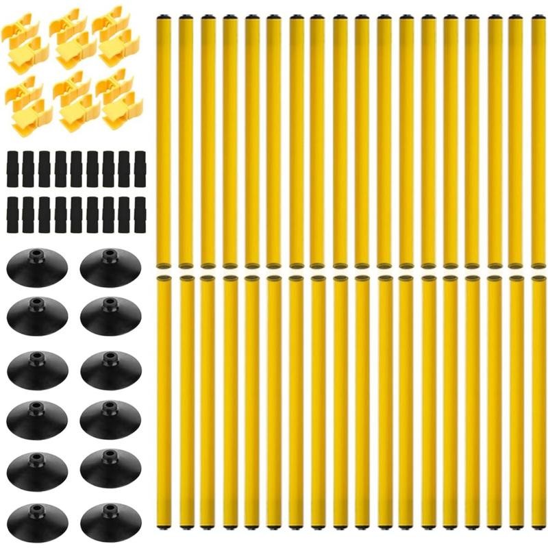 Adjustable Height Agility Hurdle Set Multi-Function Soccer Trainning Pole Set