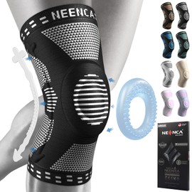 NEENCA Knee Support, Knee Pat, Meniscus, For Sports, Running, Golf, Tennis, Badminton, Marathons, Basketball, Sackoo, Climbing, Knee Stabilization, Breathable, For Everyday Life, Left & Right Side