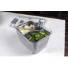 Kitchen Spaces Colander Stackable Food Storage Bin, Large, Gray, 11"L