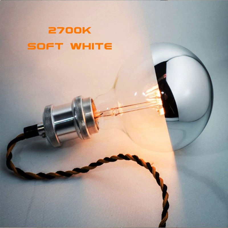 ARGANOL Half Chrome Light Bulb Dimmable 6W (Equivalent 60 Watt),