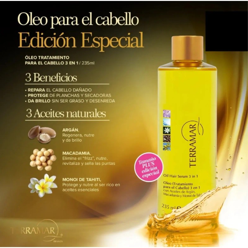 Aceite Para El Cabello Oleo 3 En 1 Terramar 500
