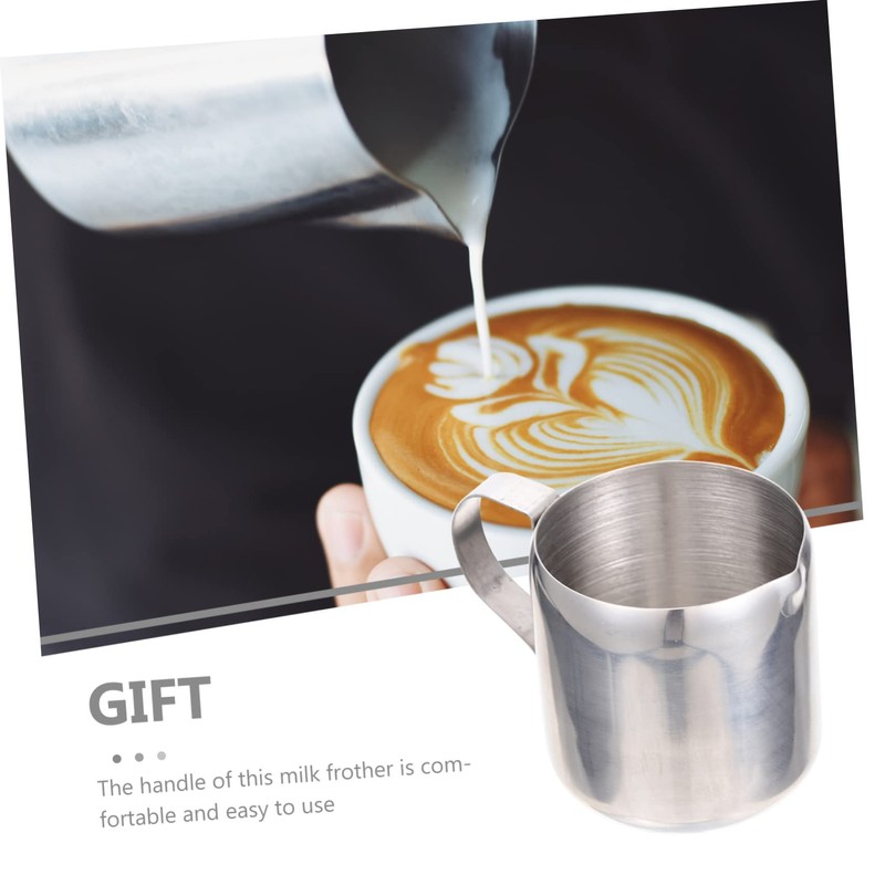 Gatuida Stainless Steel Milk Frothing Pitcher Professional Steaming Pitcher for