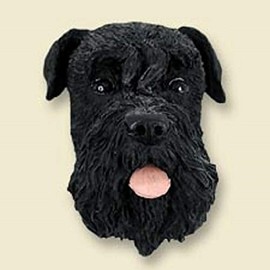 Schnauzer Dog Magnet - Uncropped - Black