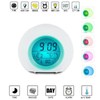 Digital Clock LED Display Desk Table Temperature Alarm Time Modern