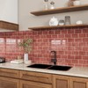 VEELIKE 12 Sheets Terracotta Subway Tile Peel and Stick Backsplash