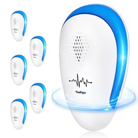 Ultrasonic Pest Repeller 6 Packs, Pest Repellent Ultrasonic Plug In, Repellent Indoor for Roach Killer Indoor Infestation, Mouse, Ant, Spider, Bug, Mosquito and Rodent Pest Control Plug in Bug Catcher