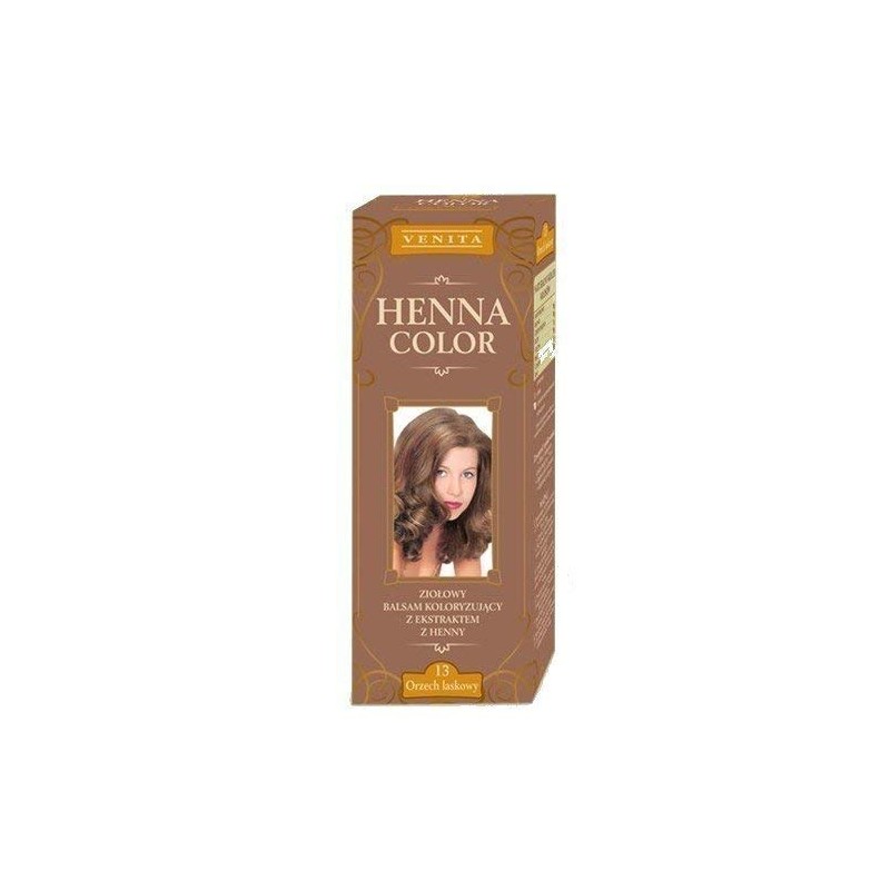 Henna Colors 13 hazel nut Haarbalsam Hair color effect natural