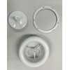 Adjustable Round Plastic HVAC Wall-Ceiling Air Vent Cover, 5" Neck,