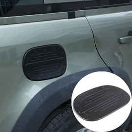 Car Gas Tank Door Cover Protective Cover Accessories, Compatible with Land Rover Defender 90 110 130 2020-2024 ABS Fuel Tank Door Cover Protective Sticker Auto Decorative (Matte Black)