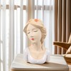Modern Ceramic Face Vases Decorative Modern Style Shy Girl Flower