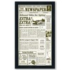 12.5x22 Black Modern Wood Newspaper Frame - UV Resistant, Acrylic