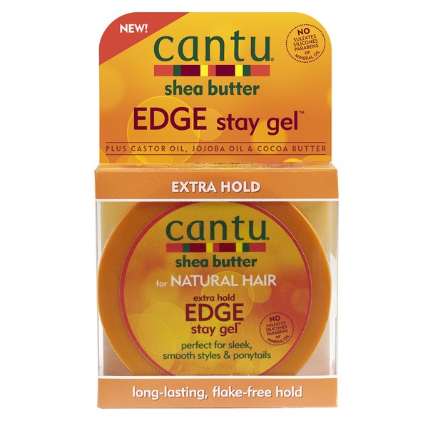 CANTU Shea Butter Extra Hold Edge Stay Gel, 6.75 Ounce (Pack of 3)