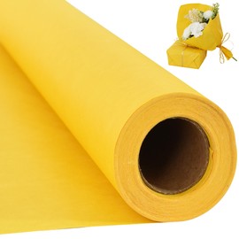 BEISHIDA Yellow Wrapping Papper, 15" X 32ft Kraft Wrapping Paper Roll Gift Wrapping Paper, Bulletin Board Paper, Flower Wrapping Papper for Gift Wrap Birthday Christmas Mother's Day Valentine's Day