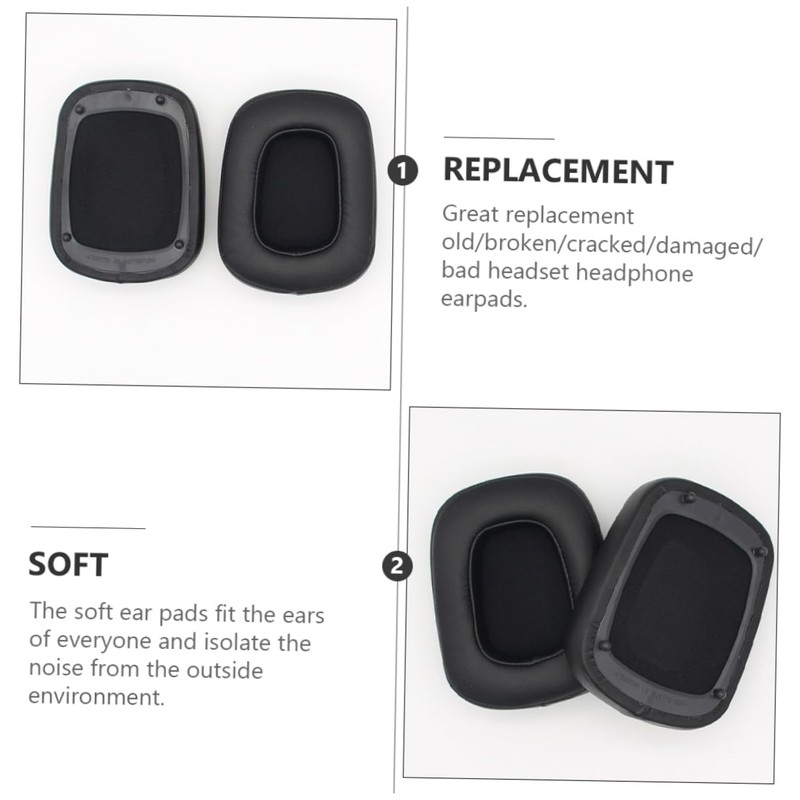 TEHAUX 3sets Noise Blocking Headphone Ear Pads for 7.1 V2