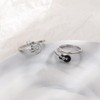 AREUM Guitar Ring, White, Black, Set of 2, Guitar Ring,