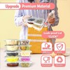 LACEEZEN 20Pack Reusable Snack Containers with Lids, Two Compartment Condiment