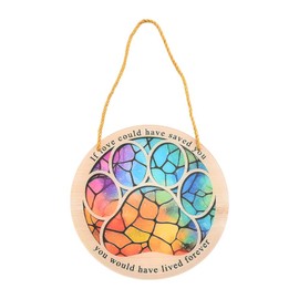 Pet Memorial Suncatcher Hanging Ornament for Pet Owner Memorial Gifts for Women Men Loss of Cat Dog Sympathy Gift for Loss of Pet Paw Print Sun Catcher