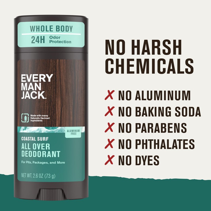 Every Man Jack All Over Deodorant - 24 Hour Whole