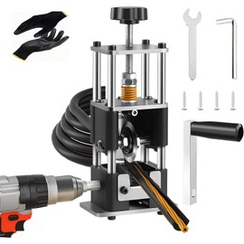 Dual-Mode Wire Stripper Machine: Drill-Powered & Manual Operation for 0.04"-1"Scrap Wires，Wire strippers with Spring-Loaded Blade System ，Portable Copper Recycling Tool for DIY & Professional Use