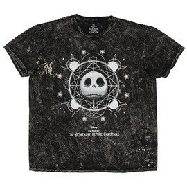 Seven Times Six The Nightmare Before Christmas Men's Celestial Jack Skellington Crewneck T-Shirt for Adults - Medium, Black