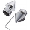 Gardinia Tip 2 x End Piece Metal Stainless Steel Look