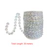CENZICOM 30 Meters Crystal Beads Garland Strand, Iridescent Clear Acrylic