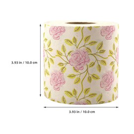 Beaupretty Toilet Paper Roll Floral Toilet Tissue Bathroom Tissue Novelty Hand Towel Napkins for Home Office Travel