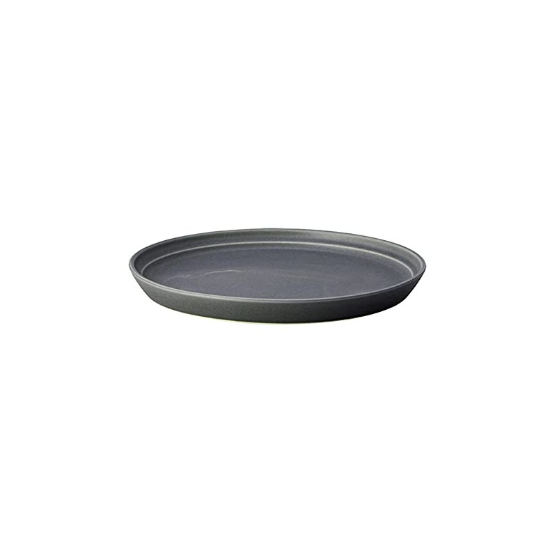 KINTO FOG Plate, 7.9 inches (200 mm), Dark Gray, Microwave