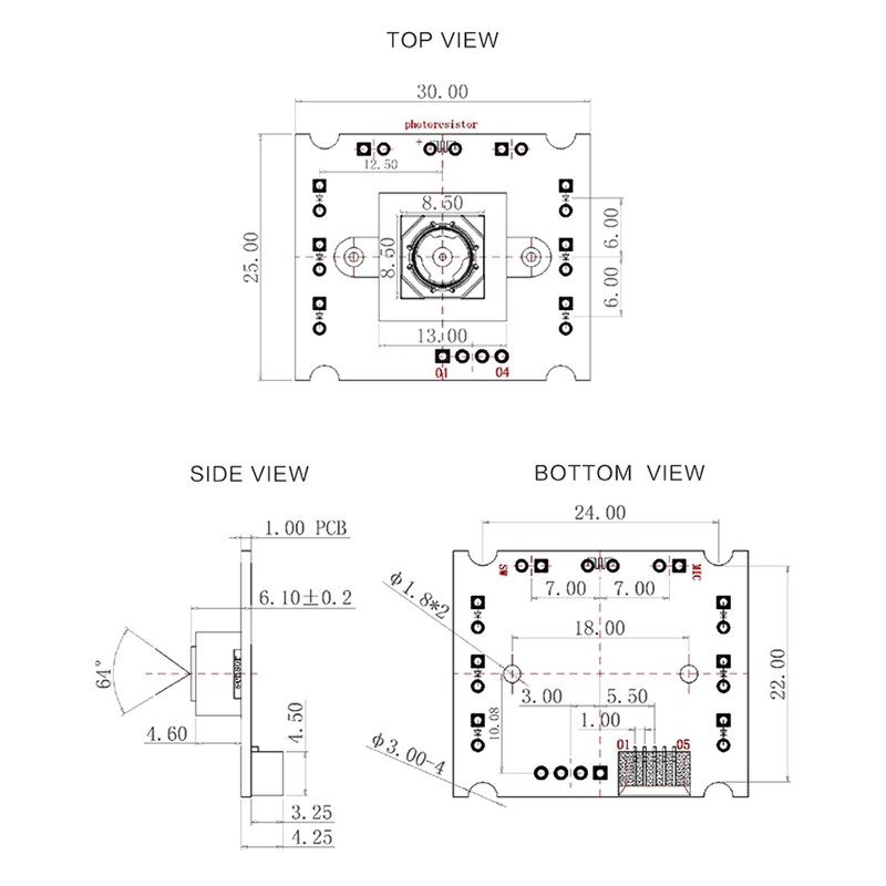 Autofocus Camera Module HD 3MP Mini USB2.0 Webcam Board for