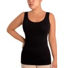 Skinnygirl Women's Seamless Camisole, 3-Pack (Black, White & Lt. Heather,