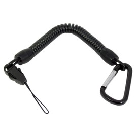 F.S.C. 極太バンジー ストラップ カラビナ 直径10mmコイル ブラック