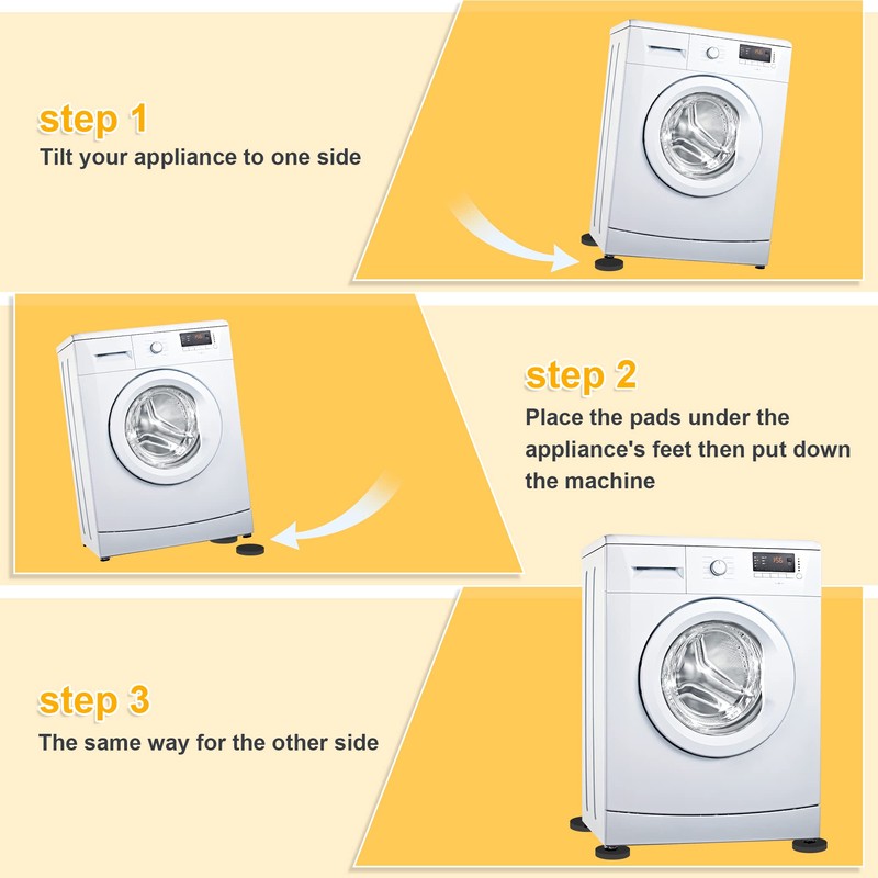 MyLifeUNIT EVA Anti Vibration Pads for Washing Machine, Non Slip