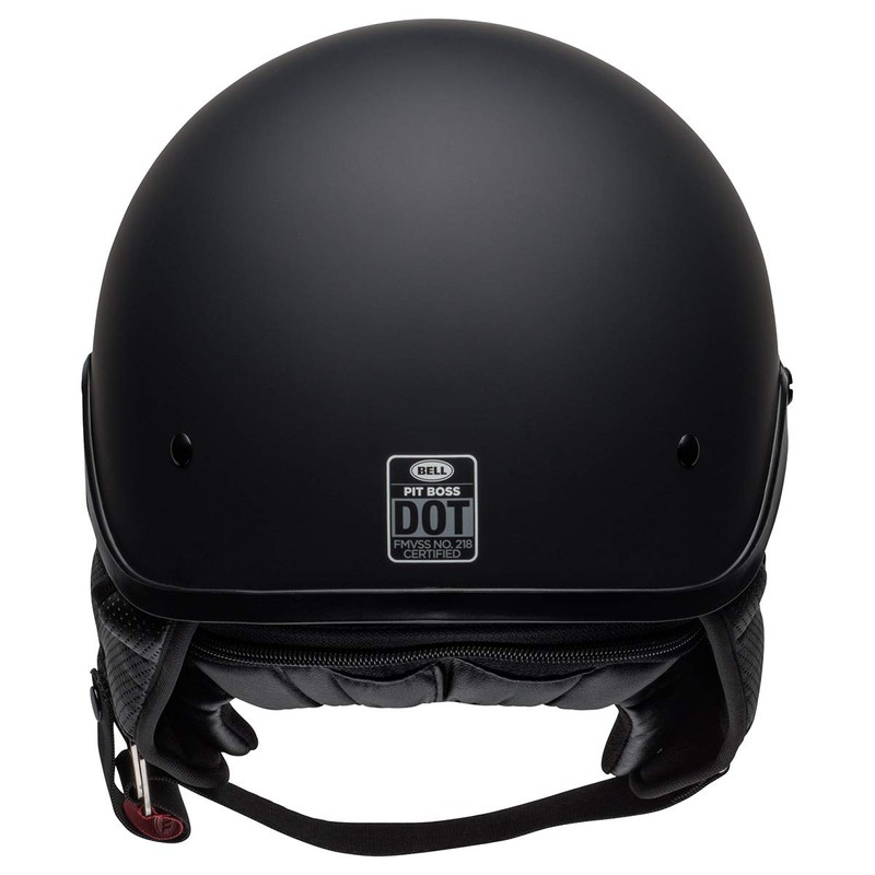 Bell Pit Boss Open-Face Motorcycle Helmet (Solid Matte Black, Medium)