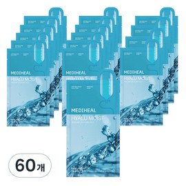 Mediheal Hyalu Moist Essence Mask 20ml, 1 pack, 60 pieces / 메디힐 히알루 모이스트 에센스 마스크 20ml, 1개입, 60개