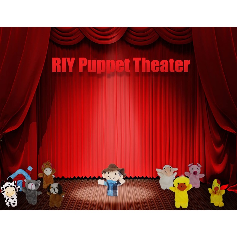 RIY 10Pcs Story Time Finger Puppets - Old Macdonald Had