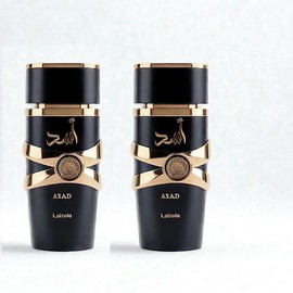 oloey Lattafa Perfumes Asad 100 ml（3.4 Fl Oz）Perfect for Birthdays, Anniversaries & Special Moments，Celebrate His Strength & Style,Show Your Love with a Bold & Masculine Fragrance - Specification: 2pcs