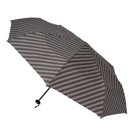WEB Exclusive 10342 3 Second Urawaza Umbrella, Rain Umbrella, Large, UV Wide, Folding Umbrella, 23.6 inches (60 cm), Stripe, Black