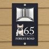Custom Signs Solar Illuminated Modern Anthracite House Number Sign 24cm