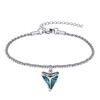 CUPENDA Shark Bracelet Sterling Silver Turquoise Shark Tooth Pendant Bracelet