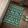 PureCozy Christmas Area Rug 2x3 Green Holiday Decorative Entryway Kitchen