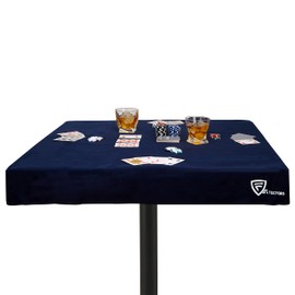 Felt Card Table Game Cover for 36 to 38 Inches Square Tables, Tablecloth for Poker, Mahjong, Bridge and Board Games - Green