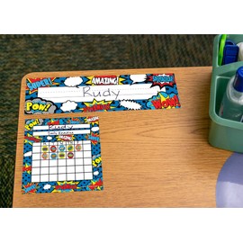 Teacher Created Resources Superhero Flat Name Plates (5588)