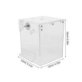 VILLCASE Parrot Bath Box, Transparent Bird Hanging Bathtub Tube Shower Box Bowl Cage for Small Pet Birds Lovebirds Budgies Canary