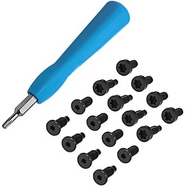 17PCS Ring Doorbell Screwdriver Kit - Smart Doorbell Tool Set - Blue Handle with Interchangeable Head - Includes 2 Types of Screws (8+8) and Removal Tool - Easy Install (Blue)