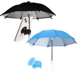 CAASFOOY 2pcs Suction Cup Stand, Glare Blocking Phone Shade with Cute Piggy Sucker Sun Shade for Phone, Outdoor Traveling (Blue, Black)