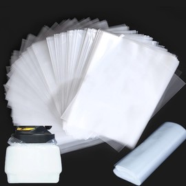 100 Pcs Paint Sprayer Bags, Paint Sprayer Parts, 8'' X 12'' Sprayer Cup Liners, Transparent Spray Gun Cup Canister Liners for HVLP Wagner Paint Sprayer Parts Compatible with Most Airbrush Guns