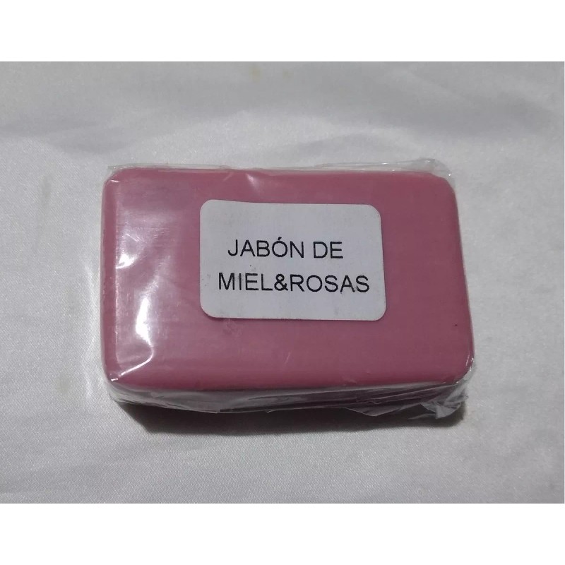 Artesanal Jabón De Rosas & Miel 1 Pieza